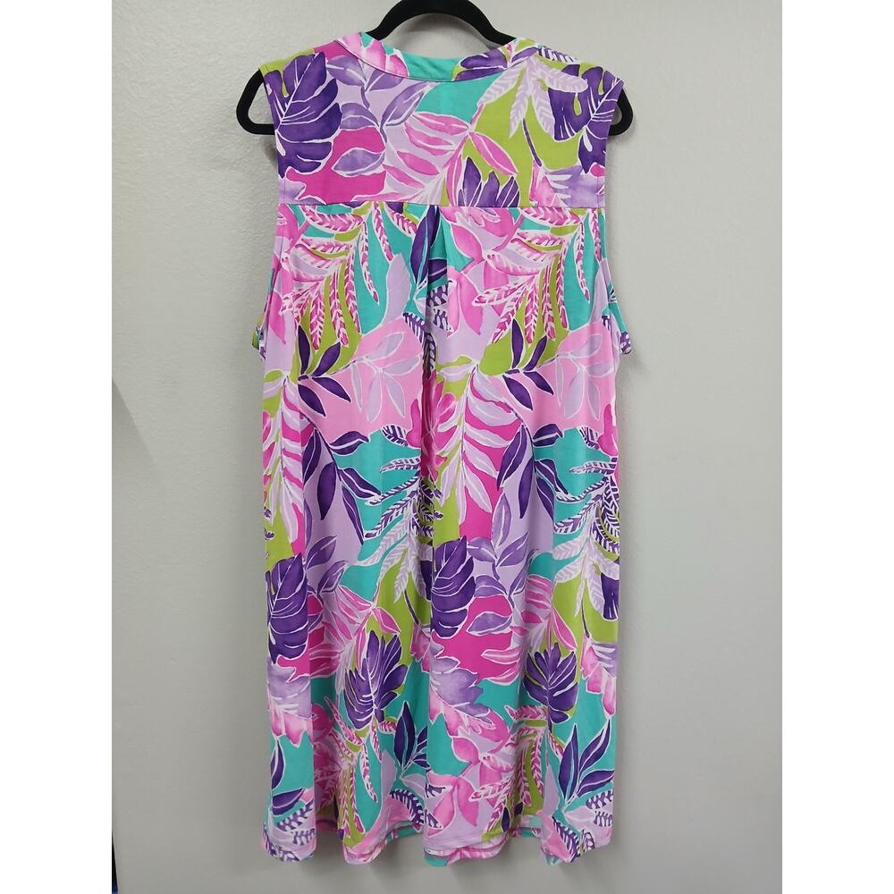 The Lizzy Tank Dress In Magenta By Dear Scarlett size 2X - Picture 4 of 7